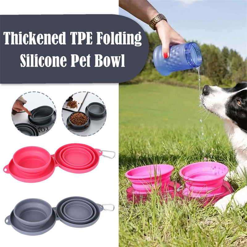 Double Foldable pet Bowl