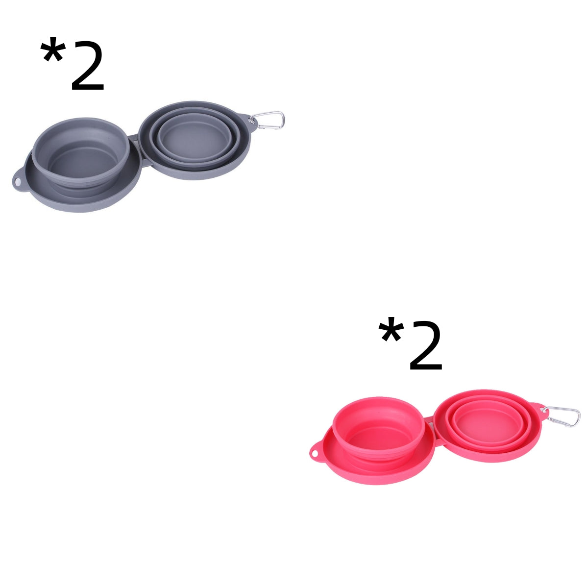 Double Foldable pet Bowl