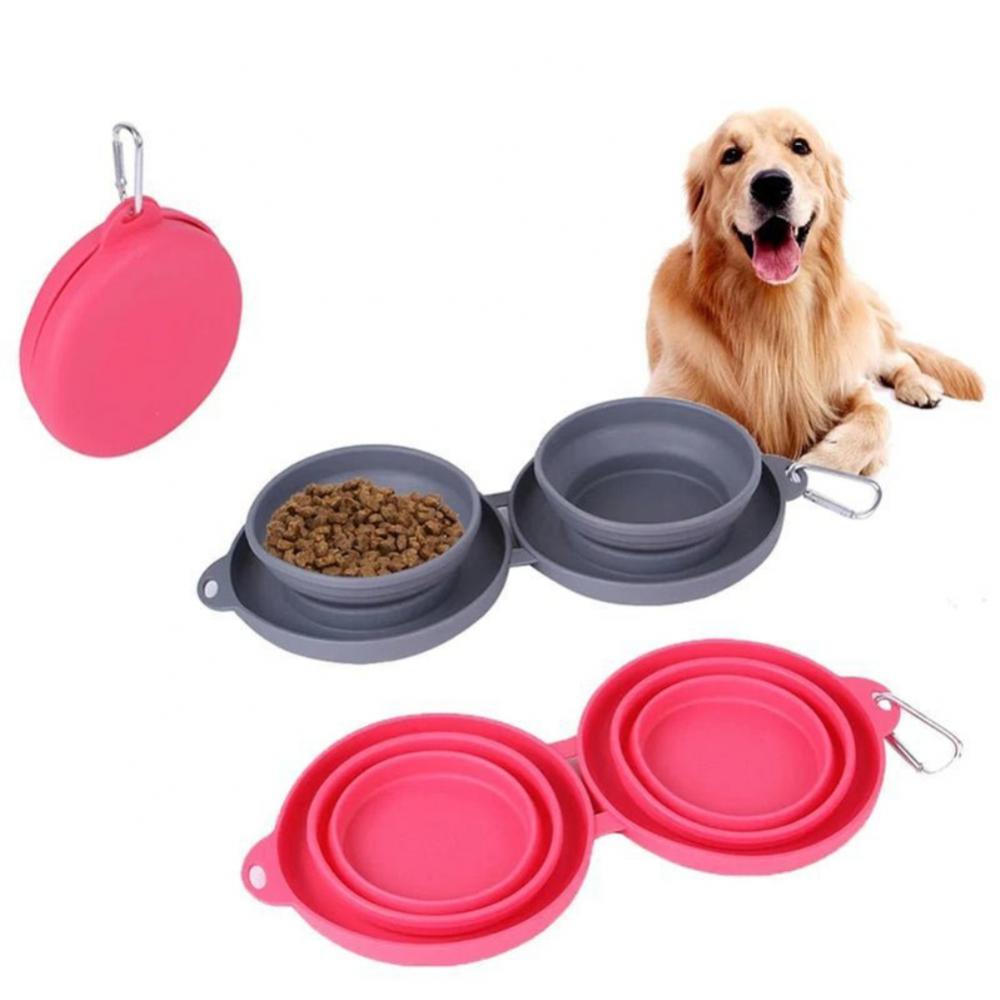 Double Foldable pet Bowl
