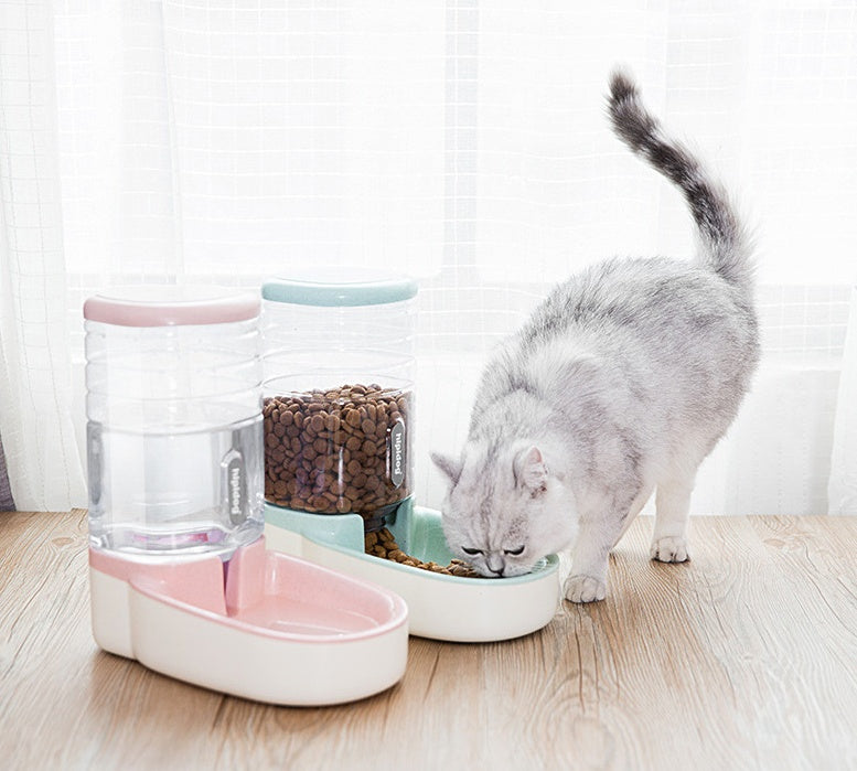 dog automatic drinking and feeding bowl
