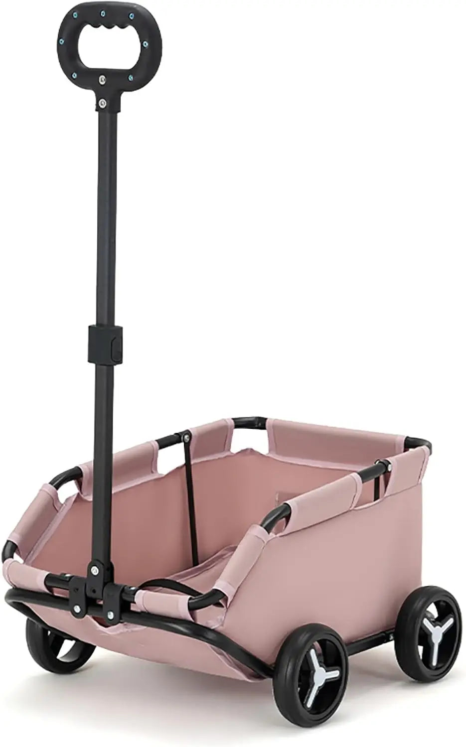 Folding Travel Pet Cart 4 Wheels Rolling Cat Carrier Lightweight Trolley For Travel Shopping Walking Anti Slip Durable Wheels