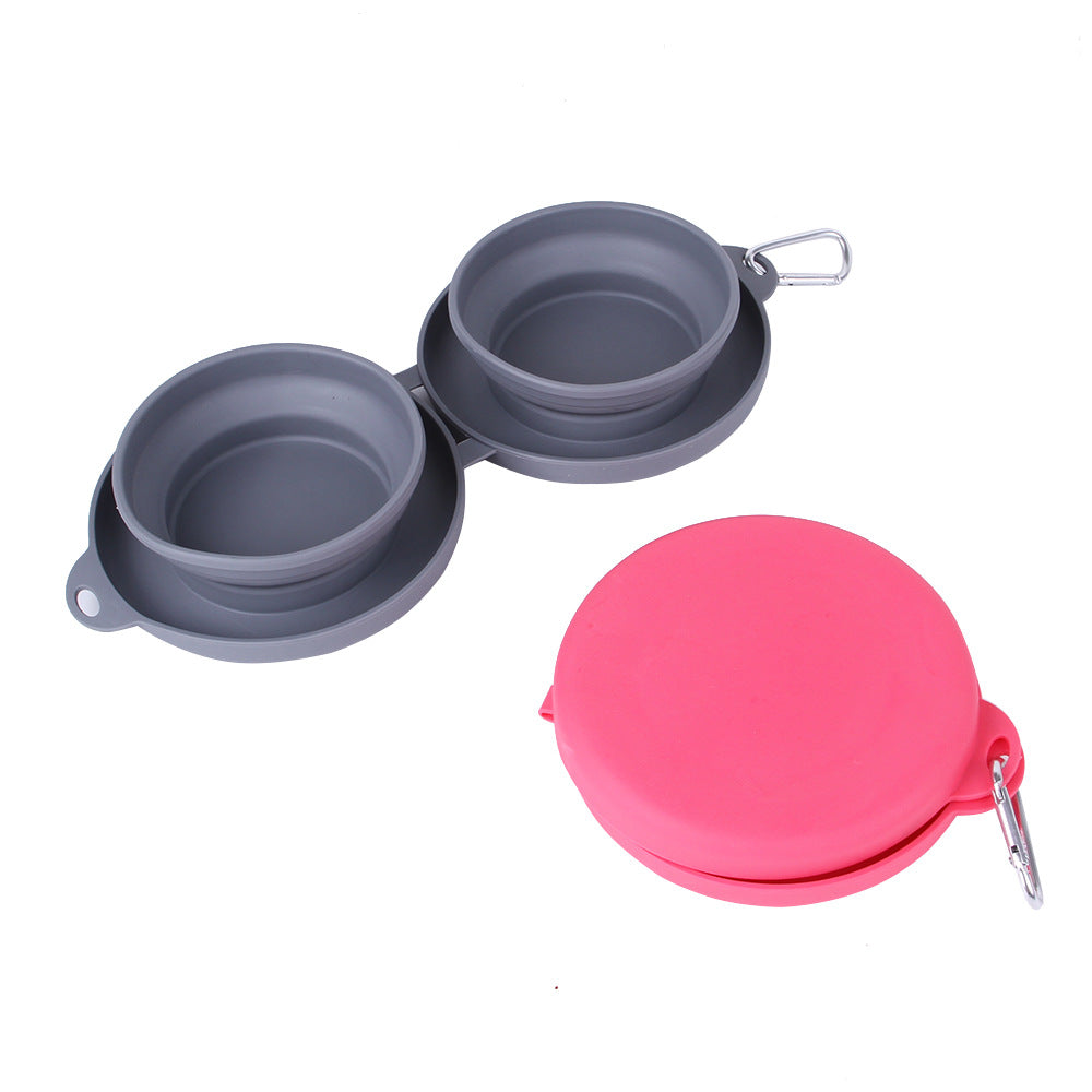 Double Foldable pet Bowl