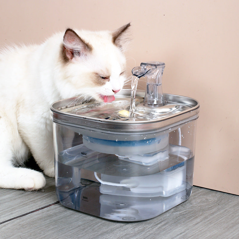 Pet Cat/Dog Stainless Steel Automatic water feeder