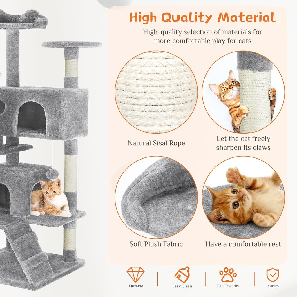 Multi-level With Sisal Grab Post
